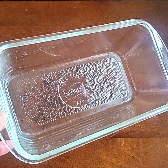 Glasbake Kitchen Vintage Glasbake Baking Glass Loaf Bread Pan J522